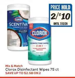 Winn Dixie Clorox Disinfectant Wipes 75 ct offer