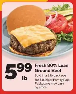 Save a Lot Fresh 80% Lean Ground Beef offer