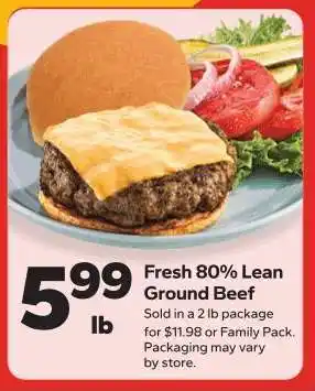 Save a Lot Fresh 80% Lean Ground Beef offer