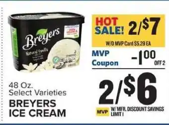 Food Lion Breyers Ice Cream offer