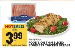 Food Lion Food Lion Thin Sliced Boneless Chicken Breast offer