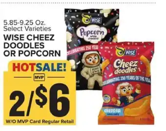 Food Lion Wise Cheez Doodles or Popcorn offer