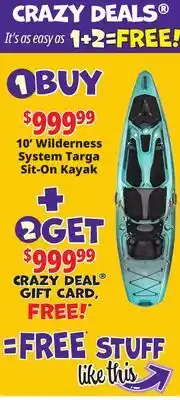 Ocean State Job Lot Wilderness System Targa Sit-On Kayak offer