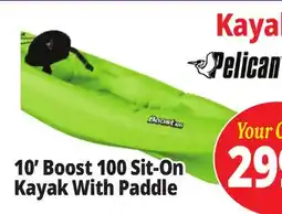 Ocean State Job Lot Pelican Boost 100 Kayak-Lime w/Paddle offer