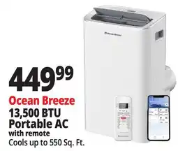 Ocean State Job Lot Ocean Breeze 13 500 BTU Portable Air Conditioner offer