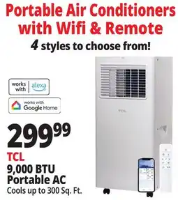 Ocean State Job Lot TCL 9 500 BTU (6 000 DOE) Smart Portable Air Conditioner offer