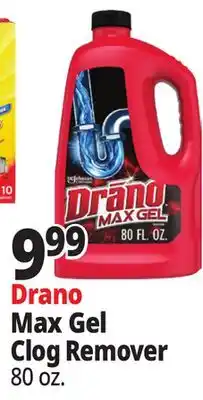 Ocean State Job Lot Drano Max Gel Clog Remover offer