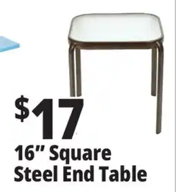 Ocean State Job Lot Outdoor Living 16-inch Glass Top End Table offer