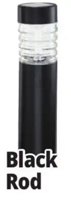 Ocean State Job Lot Outdoor Living Accents Black Solar Light Rod 15 offer