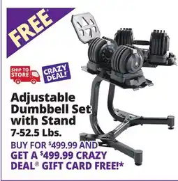 Ocean State Job Lot Echelon Adjustable Dumbbells Set with Stand 7-52.5 lbs offer
