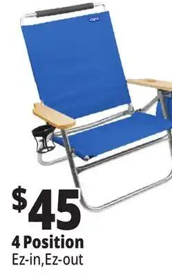 Ocean State Job Lot 4-Position Copa High Back Beach Chair offer
