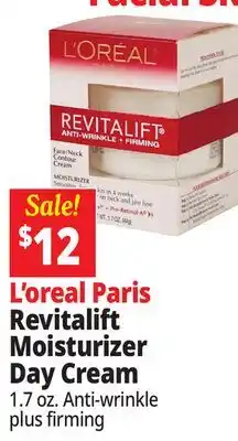 Ocean State Job Lot L'Oreal Revitalift Anti-Wrinkle + Firming Face/Neck Contour Cream 1.7 oz offer