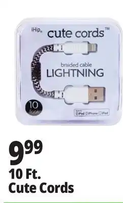 Ocean State Job Lot Cute Cords Braided Lightning Cable 10 ft offer