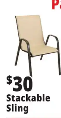 Ocean State Job Lot Steel Stacking Sling Chair offer