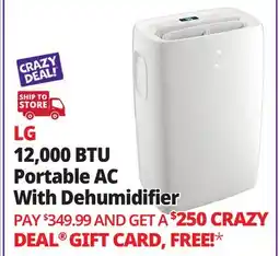 Ocean State Job Lot LG 12 000 BTU (7 000 DOE) Portable Air Conditioner with Dehumidifier (Factory Refurbished) offer