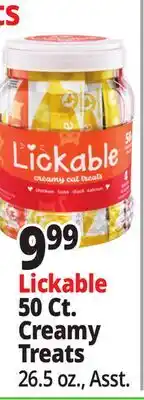 Ocean State Job Lot Lickable Creamy Cat Treats 50ct offer