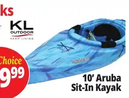 Ocean State Job Lot KL Outdoor Aruba 10' Sit-In Kayak Ocean Berry offer