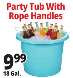 Ocean State Job Lot Gracious Living Party Tub with Rope Handles 17.8 Gal offer