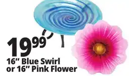 Ocean State Job Lot Pink Flower Glass Bird Bath 16 offer