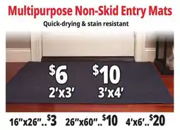 Ocean State Job Lot Non-Skid Entry Mats offer