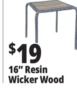 Ocean State Job Lot Outdoor Living Resin Wicker Side Table with Acacia Wood Top offer