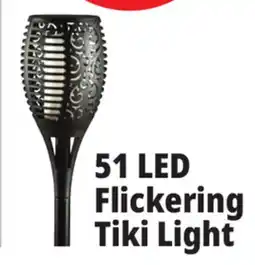 Ocean State Job Lot Outdoor Living Accents Solar 51 LED Tiki Light with Flickering Flame offer