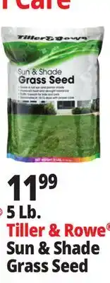 Ocean State Job Lot Tiller & Rowe Sun & Shade Grass Seed 5 lbs offer