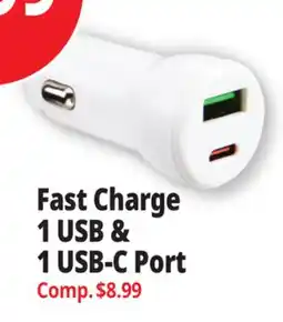 Ocean State Job Lot TechBunch Fast Charge A+C Car Charger offer