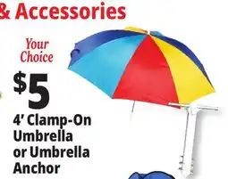 Ocean State Job Lot Clamp-On Beach Umbrella 4' offer
