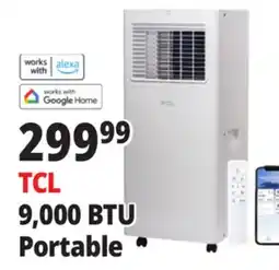 Ocean State Job Lot TCL 9 500 BTU (6 000 DOE) Smart Portable Air Conditioner offer