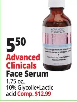 Ocean State Job Lot Advanced Clinicals Face Serum offer