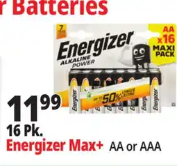 Ocean State Job Lot Energizer Max + Alkaline AAA Batteries 16 Count offer