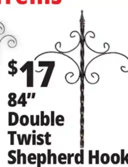 Ocean State Job Lot Wrought Iron Decorative Double Shepherd's Hook 84 offer