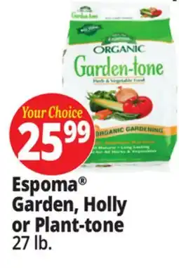 Ocean State Job Lot Espoma Organic Garden-Tone Herb and Vegetable Food 27 lb offer