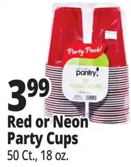 Ocean State Job Lot Kitchen Pantry Red Plastic Cups 50 Count offer