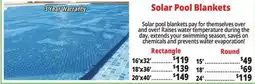 Ocean State Job Lot Solar Pool Blankets offer