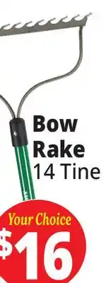 Ocean State Job Lot Tiller & Rowe Fiberglass Handle Bow Rake offer