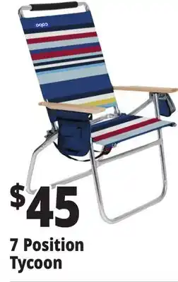 Ocean State Job Lot 7-Position Copa Hi-Back Big Tycoon Beach Chair offer