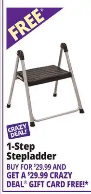 Ocean State Job Lot Cosco 1-Step Folding Step Stool offer