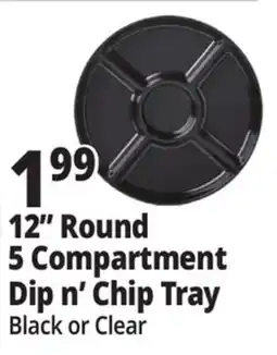 Ocean State Job Lot 12 Round 5 Compartment Dip n' Chip Tray offer