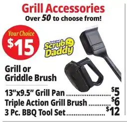 Ocean State Job Lot Mr.Bar-B-Q Bristle Free Steam Clean BBQ Brush Powered by Scrub Daddy offer