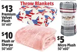 Ocean State Job Lot Throw Blankets Micro Plush offer