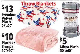 Ocean State Job Lot Throw Blankets Micro Plush offer