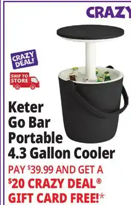 Ocean State Job Lot Keter Go Bar Portable 4.3 Gallon Cooler offer