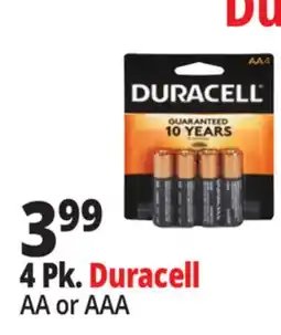 Ocean State Job Lot Duracell AA Alkaline Batteries 4-pack offer