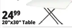 Ocean State Job Lot Enduro Adjustable White Folding Table 20 x 30 offer