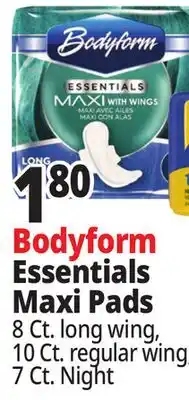 Ocean State Job Lot Bodyform Essentials Maxi Pads offer