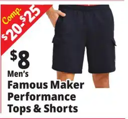 Ocean State Job Lot Men's Famous Maker Performance Tops & Shorts offer