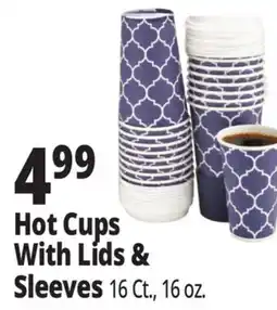 Ocean State Job Lot Smith & Callahan Hot Cups With Lids & Sleeves 16 ct 16 oz offer