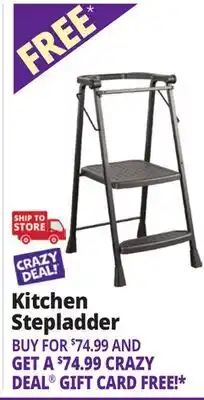 Ocean State Job Lot Cosco 2-Step Folding Step Stool Black offer